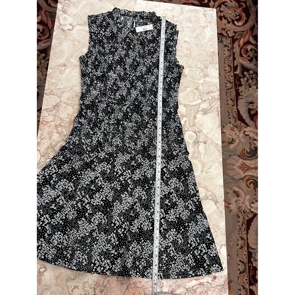 Madewell Smocked Crewneck Mini Dress in Floral Size 0 Black NWT - Picture 13 of 16